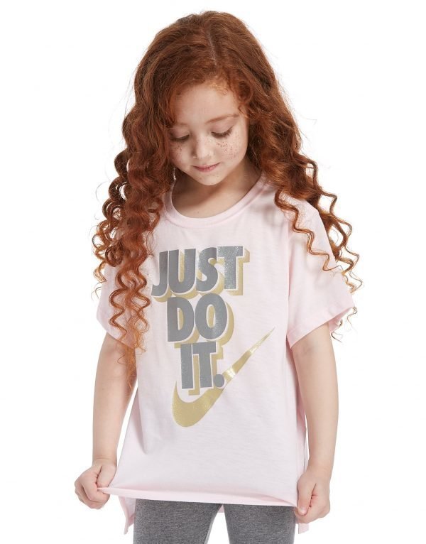Nike Girls' Just Do It T-Shirt Arctic Pink / Metal