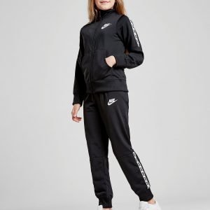 Nike Girls' Poly Tape Tracksuit Musta