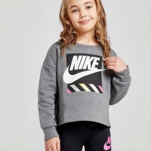 Nike Girls' Shine Crop Crew Sweatshirt Harmaa