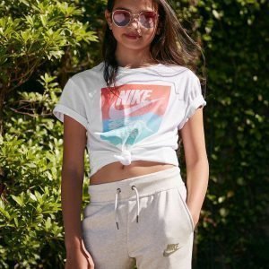 Nike Girls' Sunset Futura T-Shirt Valkoinen