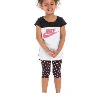 Nike Girls' T-Shirt + Capri Set Musta