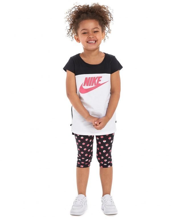 Nike Girls' T-Shirt + Capri Set Musta