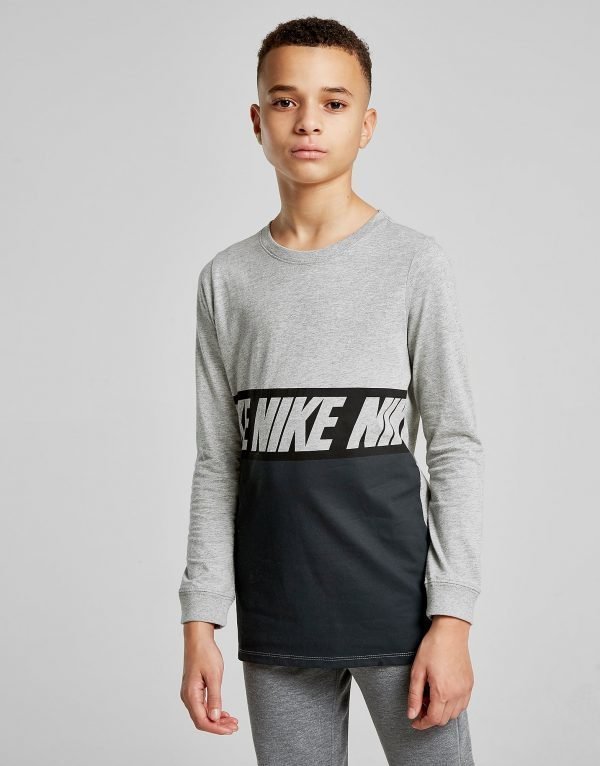 Nike Long Sleeve Logo T-Shirt Harmaa