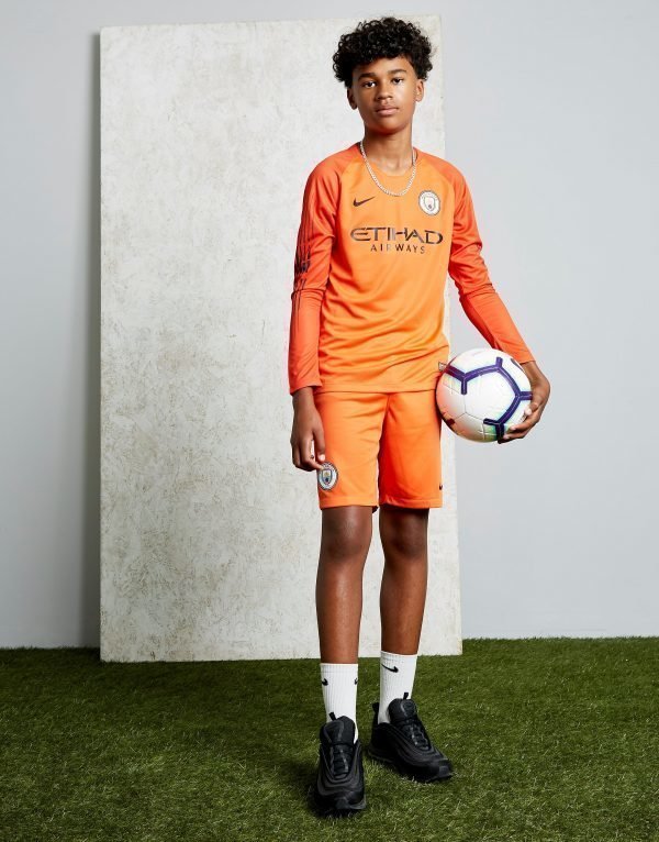 Nike Manchester City 18 / 19 Home Goalkeeper Shorts Jnr Oranssi