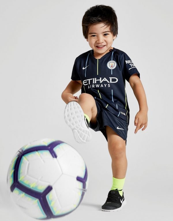Nike Manchester City Fc 2018/19 Away Kit Infant Laivastonsininen