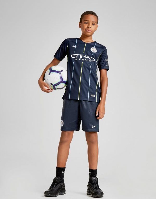 Nike Manchester City Fc 2018/19 Away Shorts Laivastonsininen