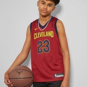 Nike Nba Cleveland Cavs Swingman James Jersey Burgundy / Yellow