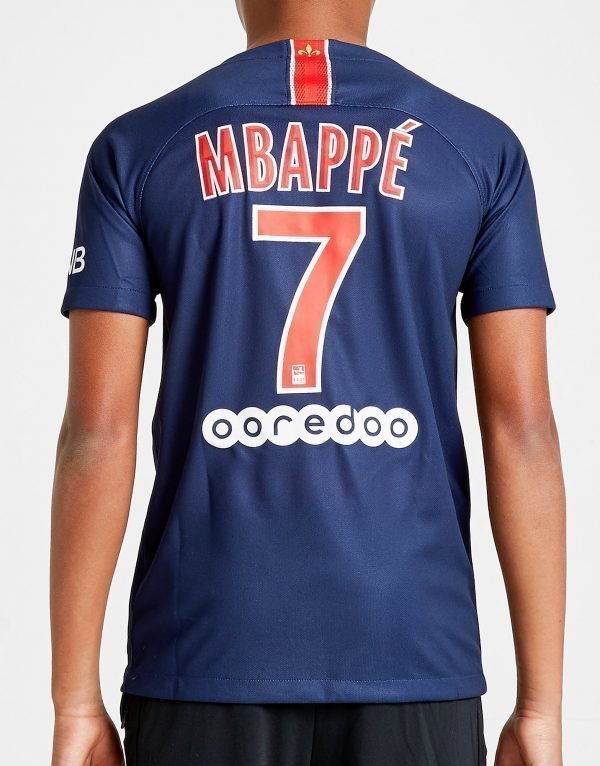 Nike Paris Saint Germain 18 / 19 Mbappe #7 Home Shirt Jnr Laivastonsininen
