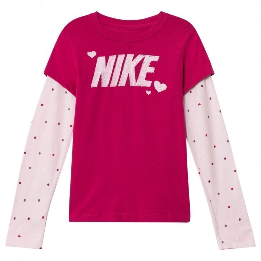 Nike Pink Long Sleeve Logo Tee Pitkähihainen T-Paita