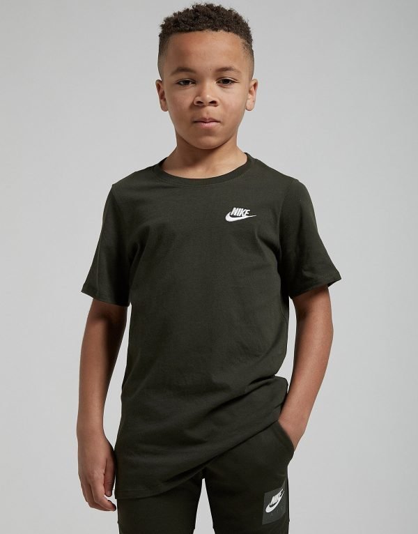 Nike Small Logo T-Paita Sequoia / White