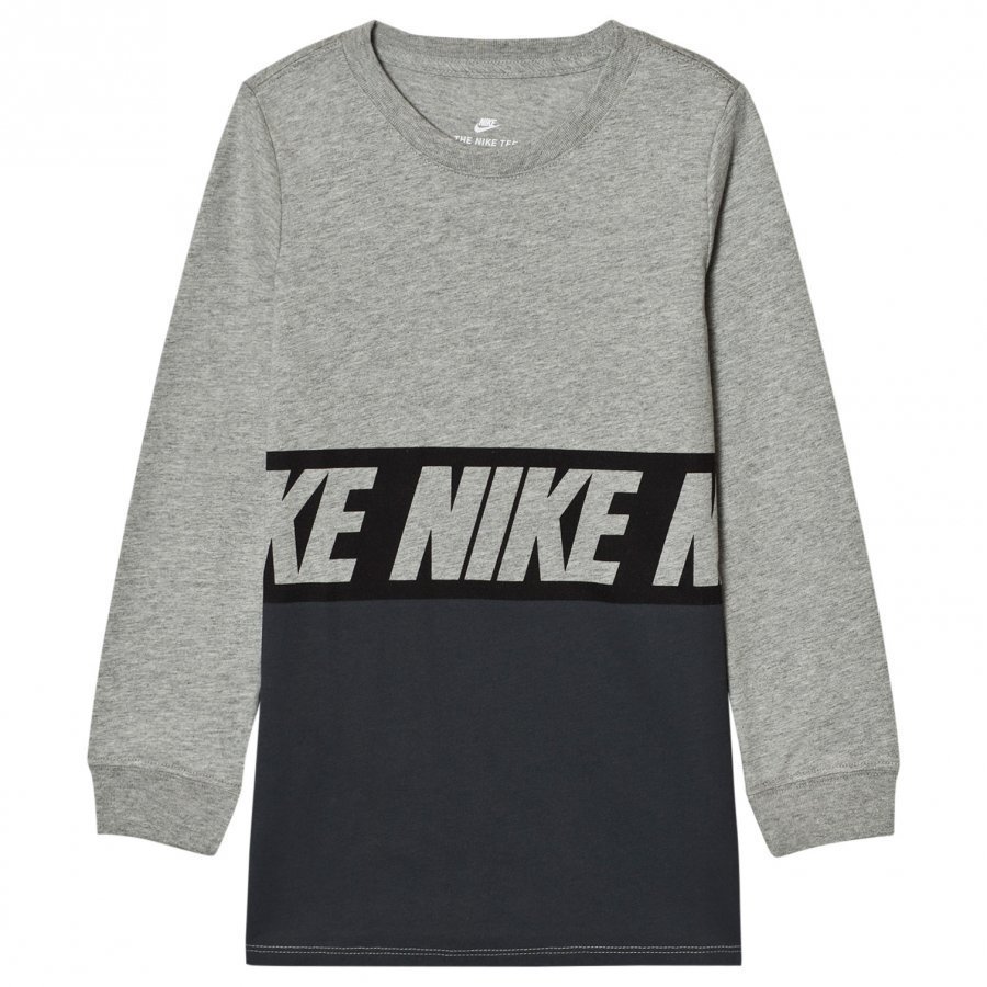 Nike Sportswear Advance 15 Long Sleeve Tee Grey Heather/Black Pitkähihainen T-Paita