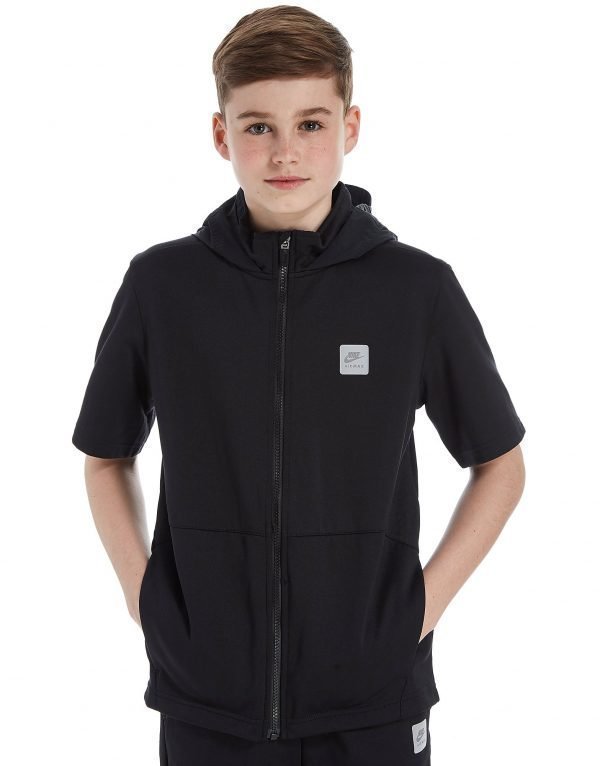 Nike Sportswear Short Sleeve Hoodie Musta