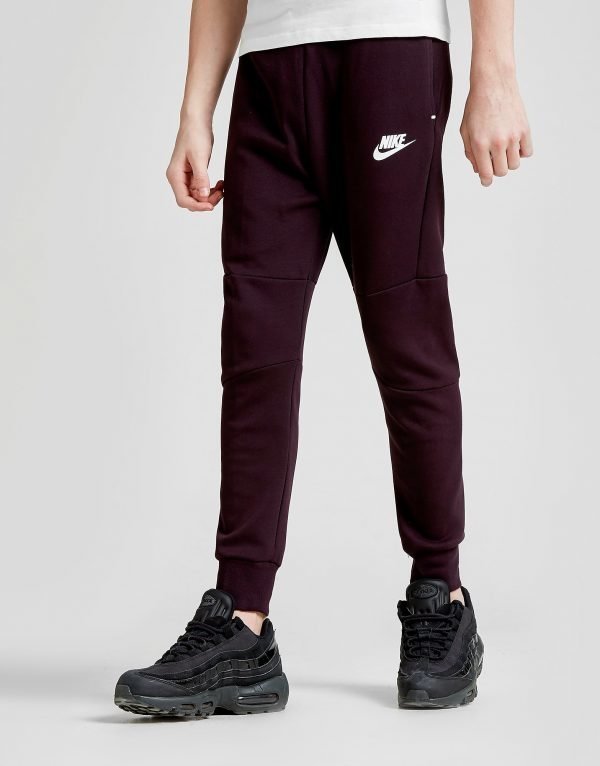 Nike Tech Essential Collegehousut Burgundy / White