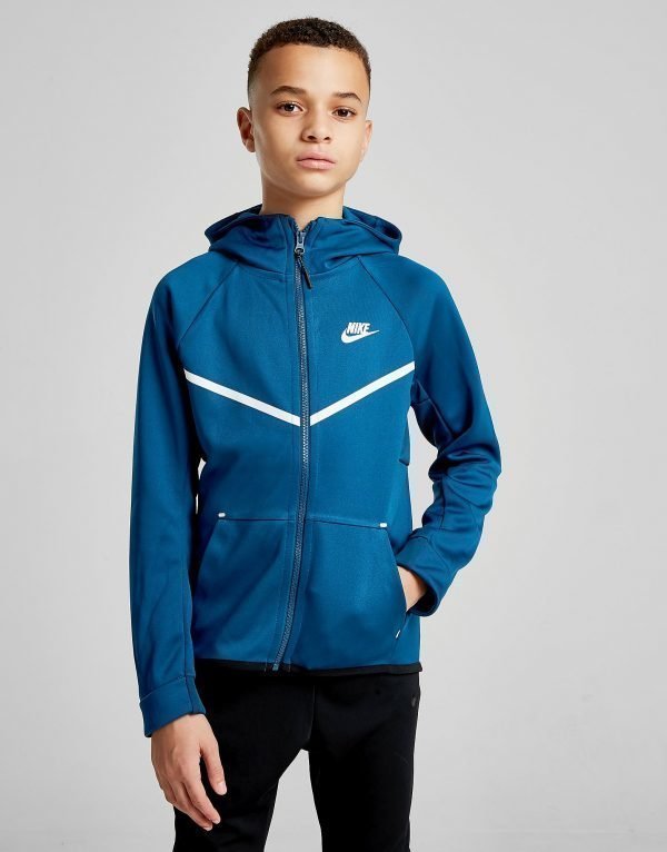 Nike Tech Poly Full Zip Hoodie Sininen