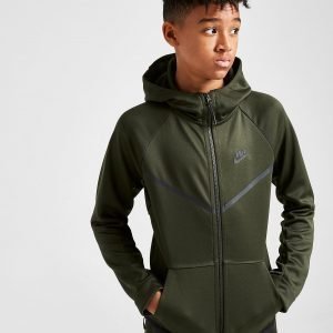 Nike Tech Poly Full Zip Hoodie Vihreä