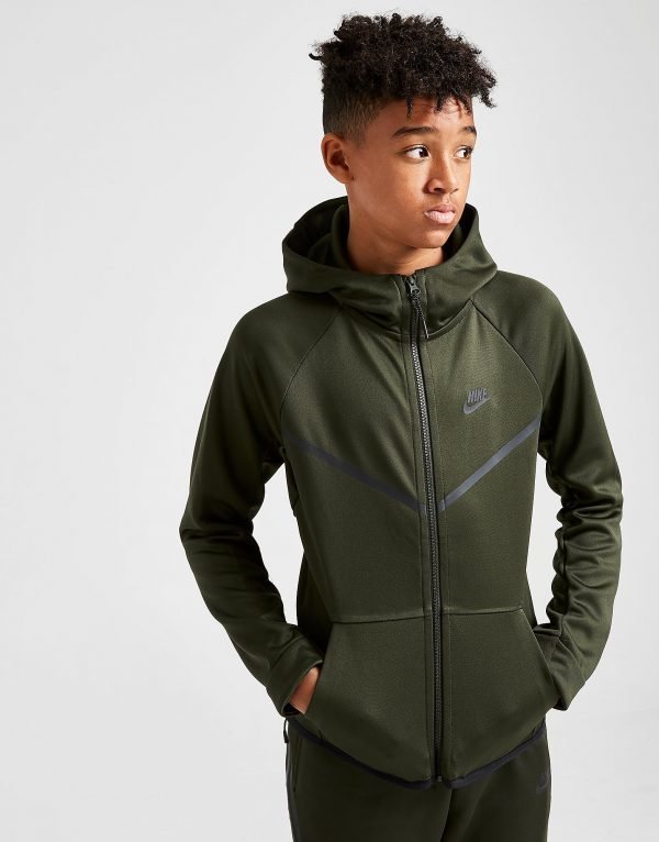 Nike Tech Poly Full Zip Hoodie Vihreä