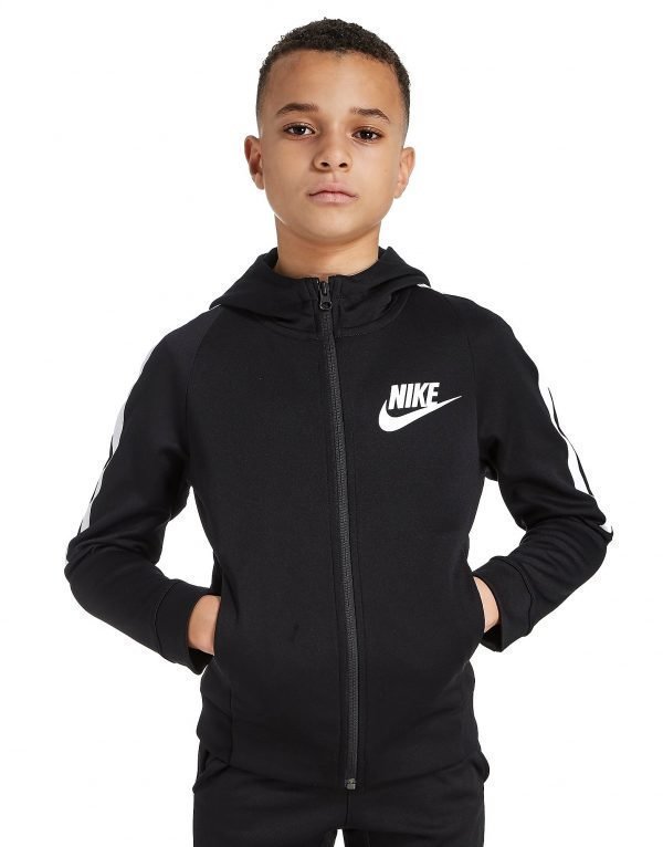 Nike Tribute Full Zip Poly Hoodie Musta