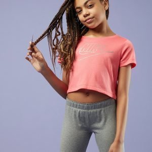 Nike Tyttöjen Crop Futura T-Paita Coral