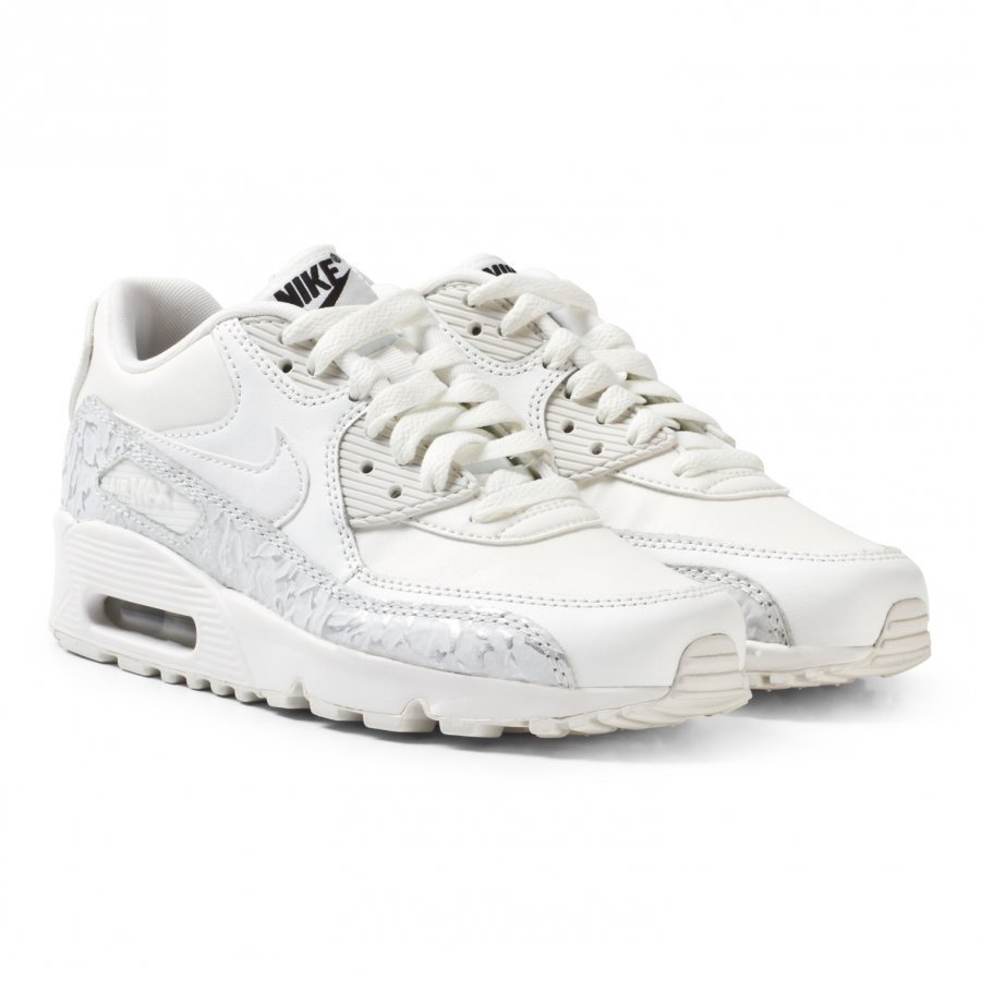 Nike White Nike Air Max 90 Leather Junior Shoe Lenkkarit