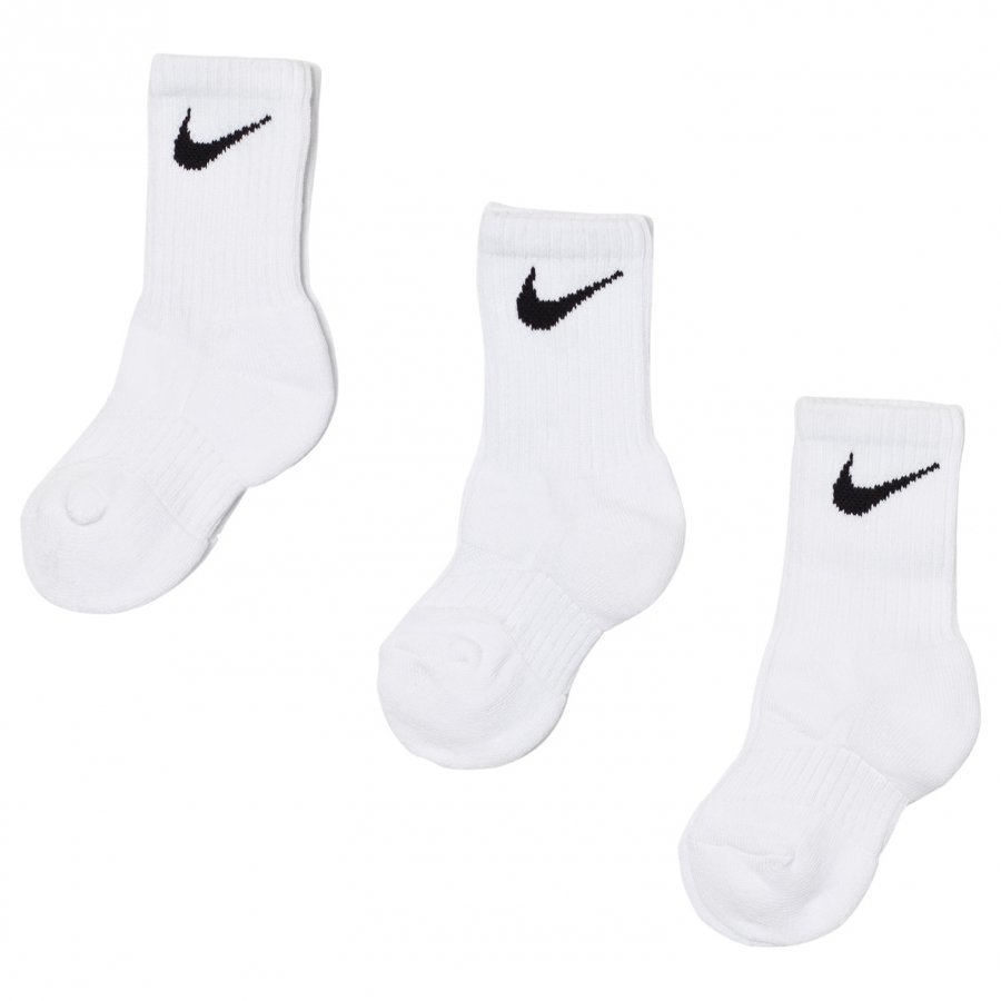 Nike White Performance Crew Socks 3 Pack Sukat