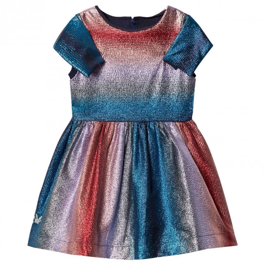 No Added Sugar Pink And Blue Lurex Stripe Dress Mekko