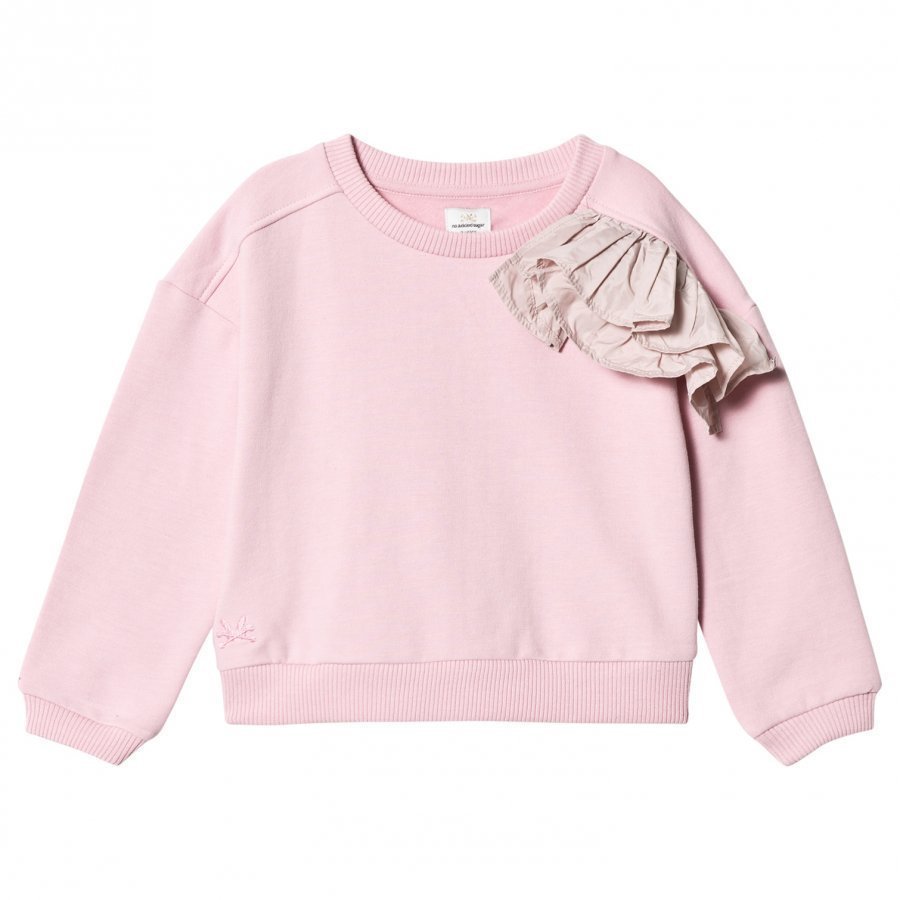 No Added Sugar Pink Marl Sweater With Ruffle Detail Paita