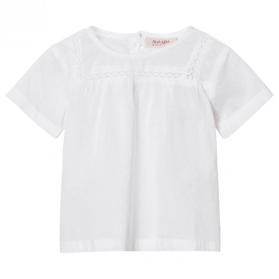 Noa Noa Miniature Baby Delicate Voile Top Solid White Pusero