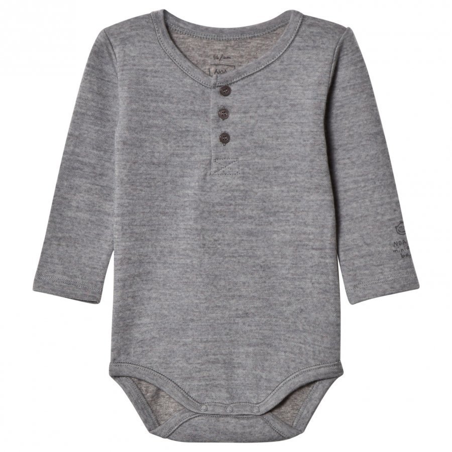 Noa Noa Miniature Basic Wool Baby Body Grey Body