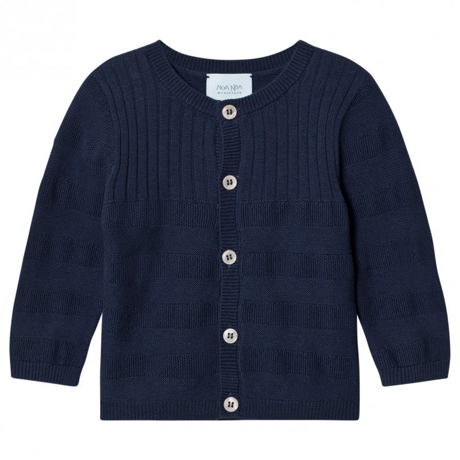 Noa Noa Miniature Boy Nappa Knit Cardigan Blue Neuletakki