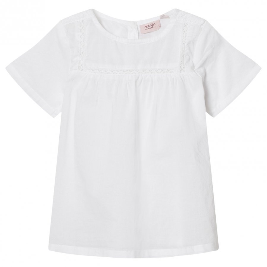 Noa Noa Miniature Mini Delicate Voile Top Solid White Pusero