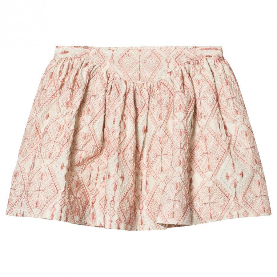 Noa Noa Miniature Skirt With Embroidered Pattern Chalk Midihame