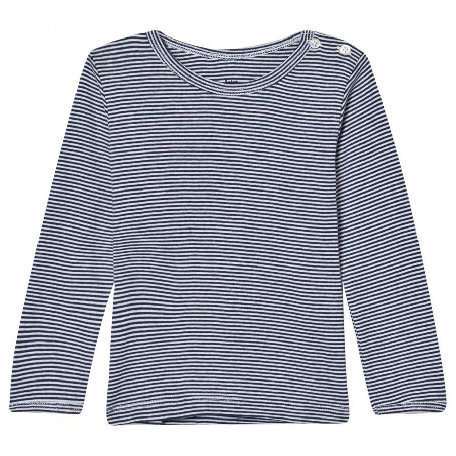 Noa Noa Miniature Stripe Tee White/Navy Pitkähihainen T-Paita