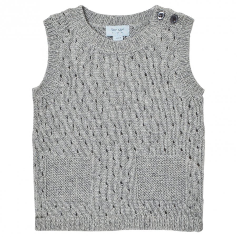 Noa Noa Miniature Wool Knit Vest Grey Neuleliivi