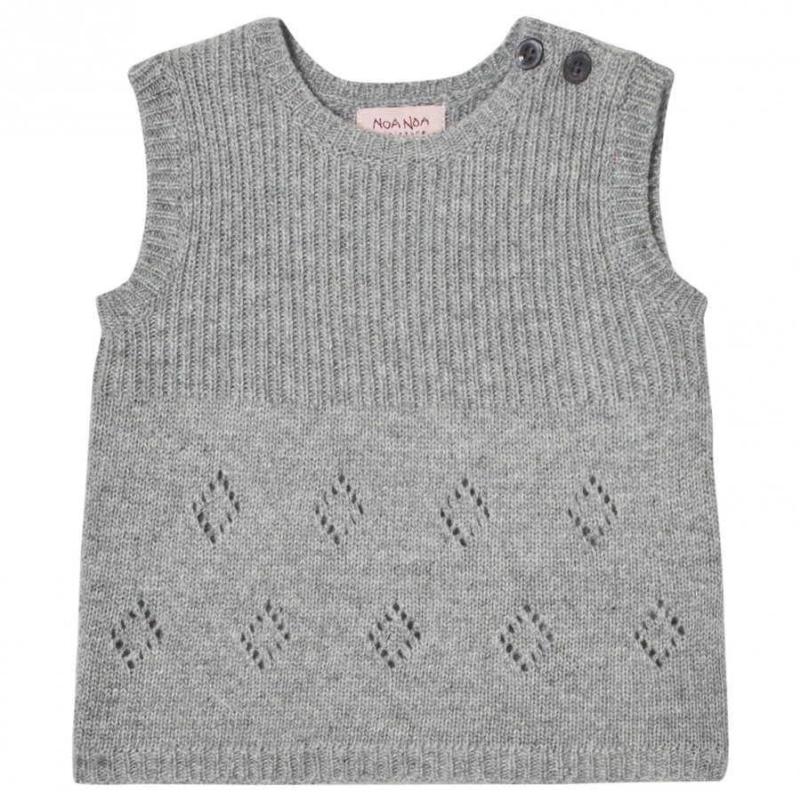 Noa Noa Miniature Wool Knit Vest Grey Neuleliivi