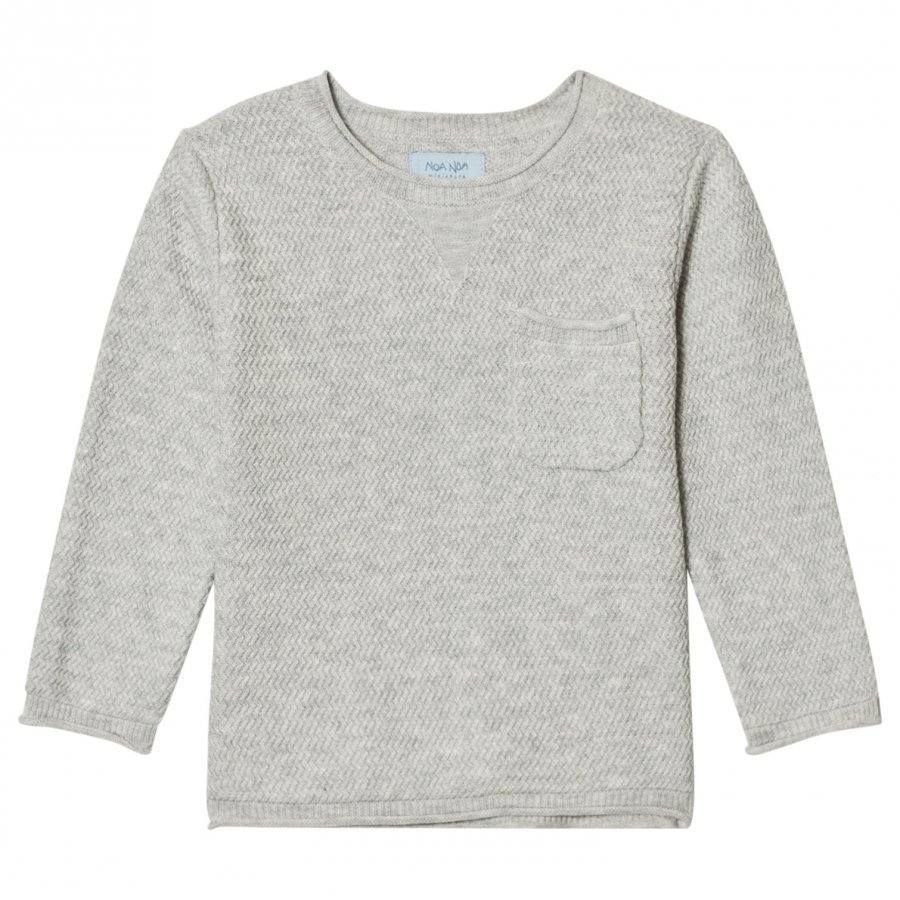 Noa Noa Miniature Zig Zag Knit Sweater Grey Pitkähihainen T-Paita