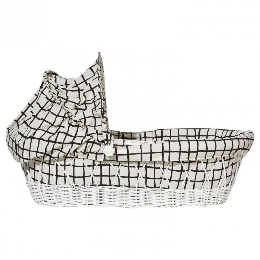 Noe & Zoe Berlin Baby Basket Black Grid Vauvakori