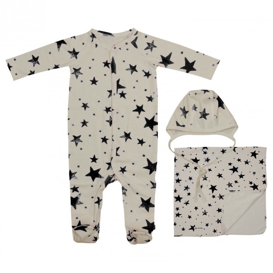 Noe & Zoe Berlin Baby Gift Box Black Stars Lahjasetti