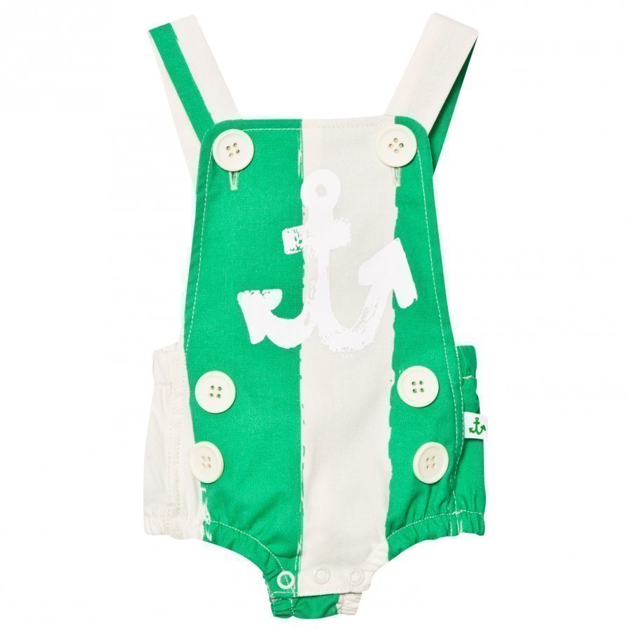 Noe & Zoe Berlin Green Stripe Sailor Romper Puku