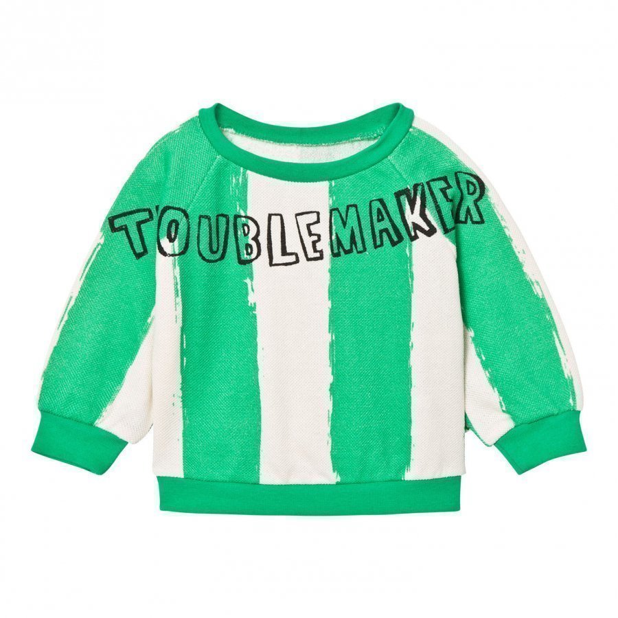 Noe & Zoe Berlin Green Stripe Troublemaker Sweatshirt Oloasun Paita