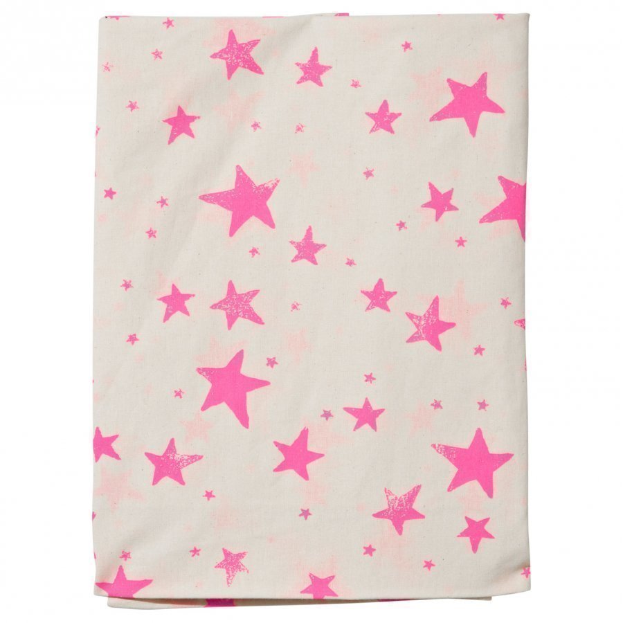 Noe & Zoe Berlin Junior Bedsheet Neon Pink Stars Pussilakanasetti