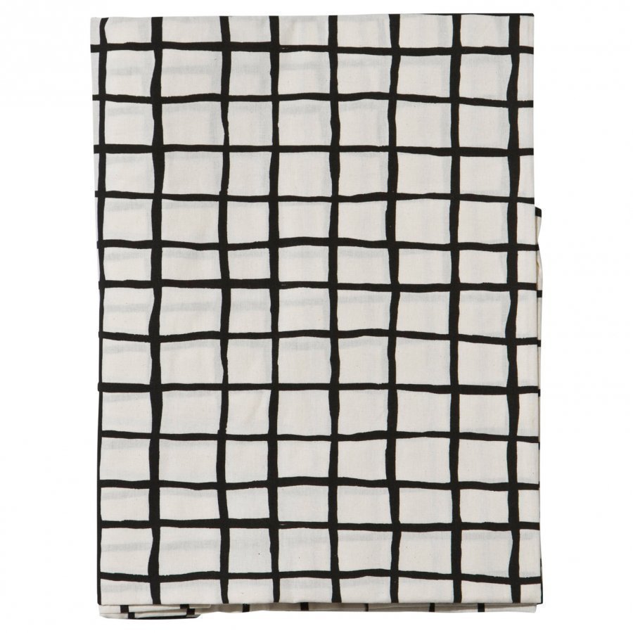 Noe & Zoe Berlin Kids Bedsheet Black Grid Pussilakanasetti