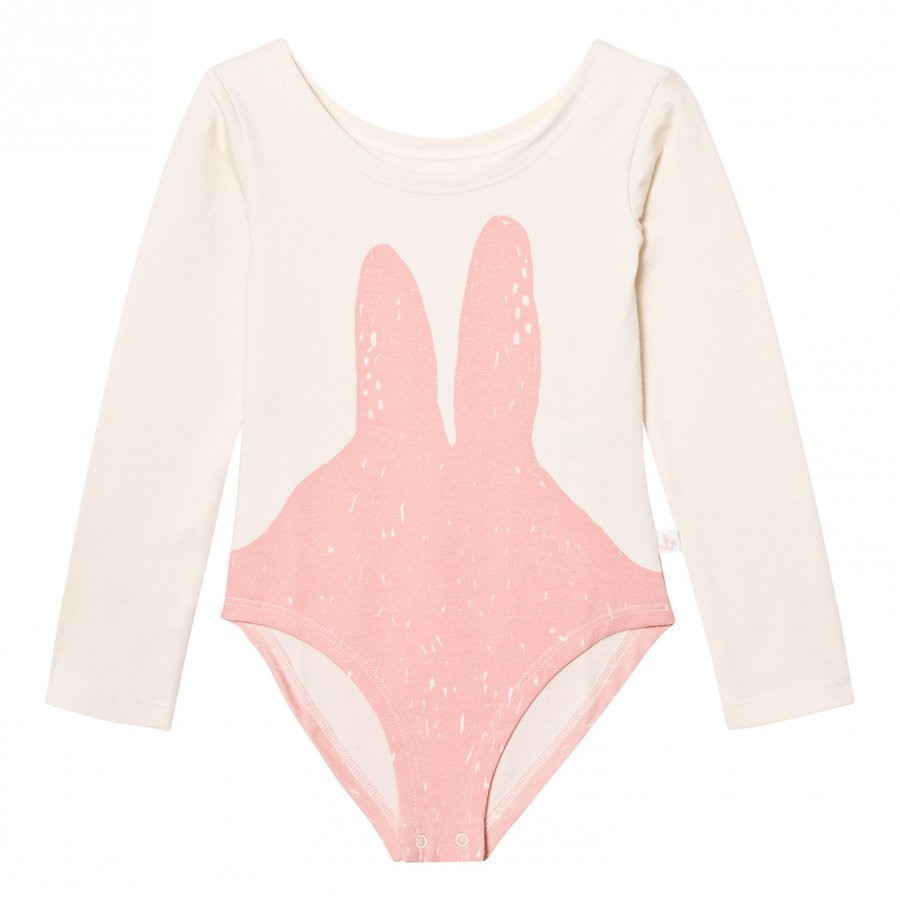 Noe & Zoe Berlin Off White Pink Bunny Print Baby Body Legginsit