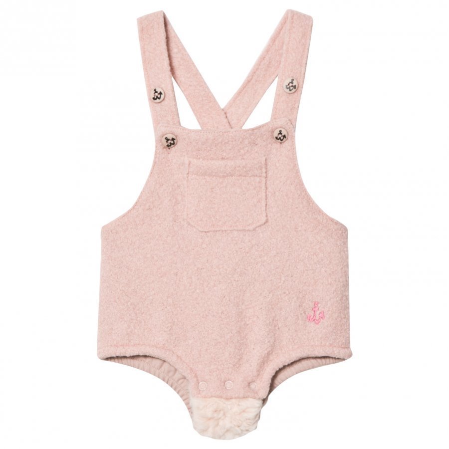 Noe & Zoe Berlin Pink Furry Overalls Romper Puku