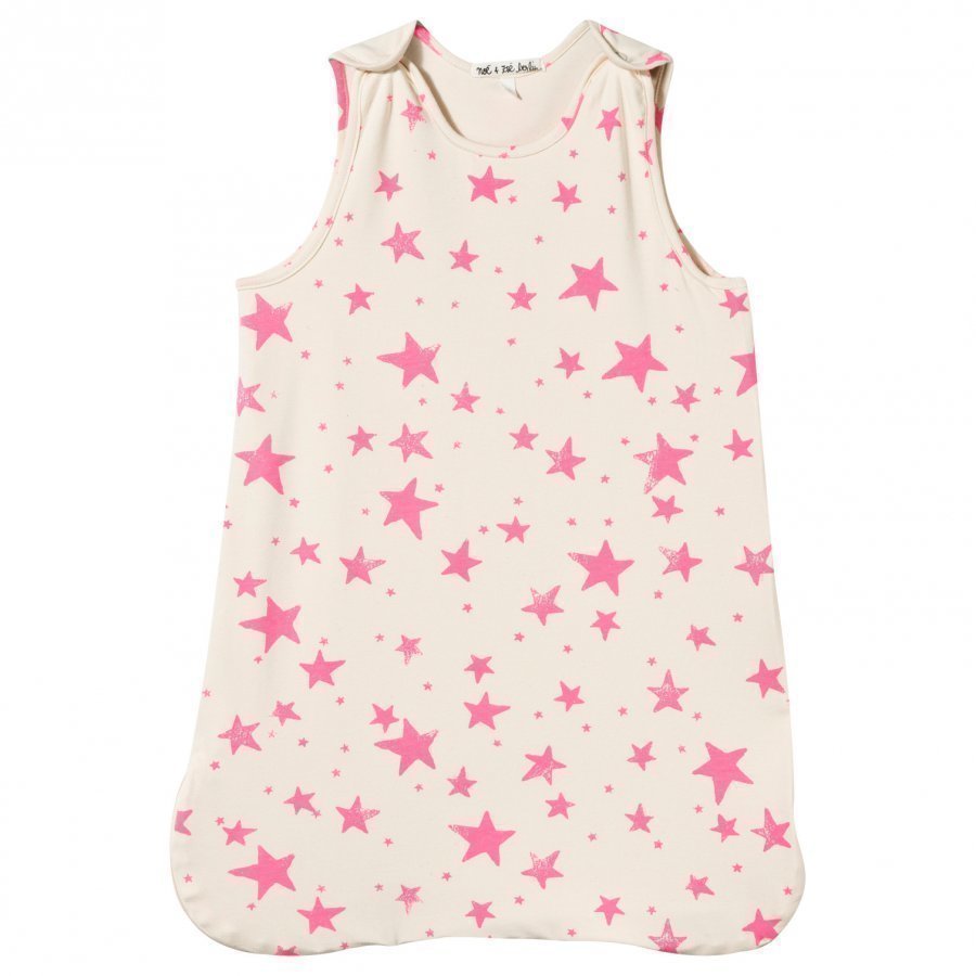 Noe & Zoe Berlin Sleeping Bag Neon Pink Stars Vauvan Makuupussi