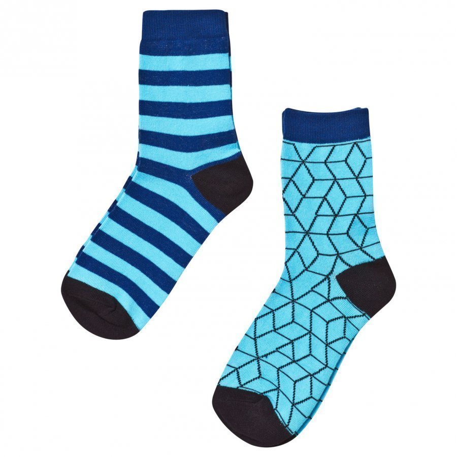 Nova Star 2-Pack Blue Cube Socks Sukat