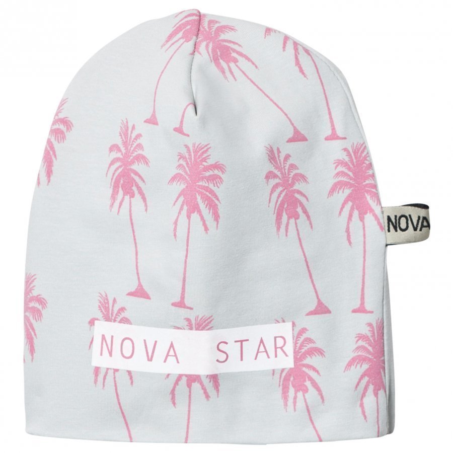 Nova Star Beanie Pink Palms Grey Pipo