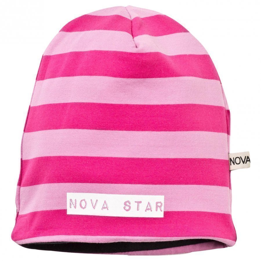 Nova Star Fleece Lined Beanie Striped Pink Pipo