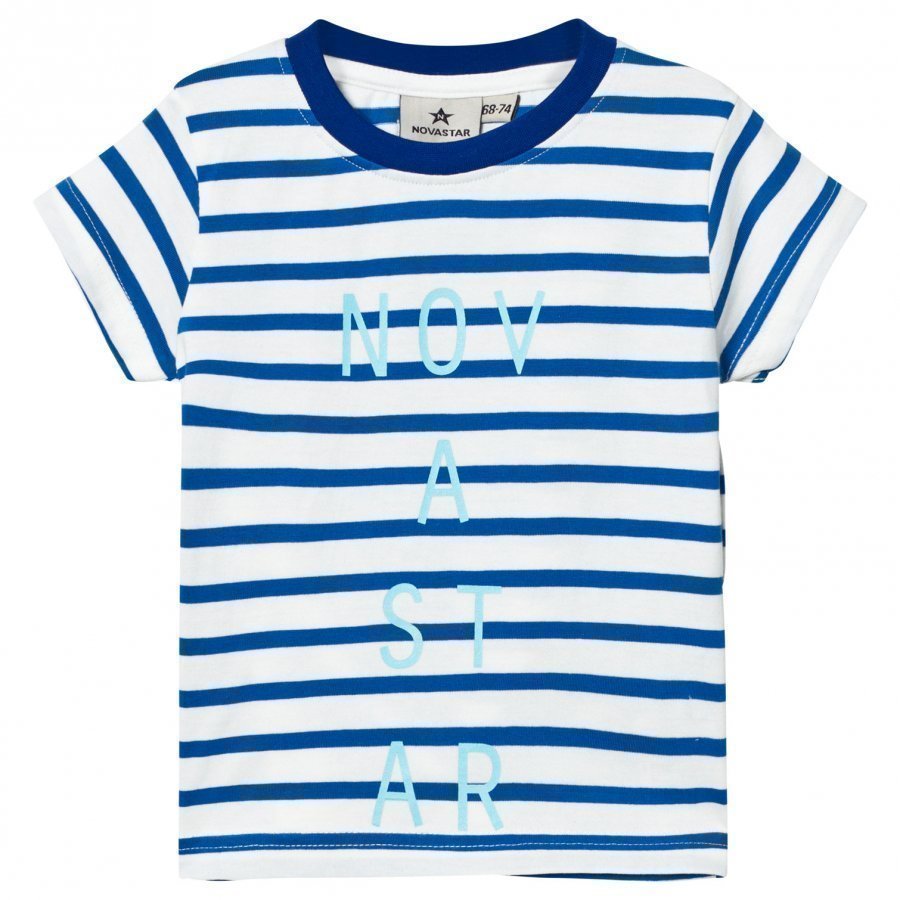 Nova Star Line Tee Off White/Blue T-Paita