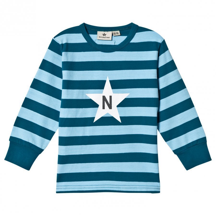 Nova Star Stripe T Jade Green Pitkähihainen T-Paita