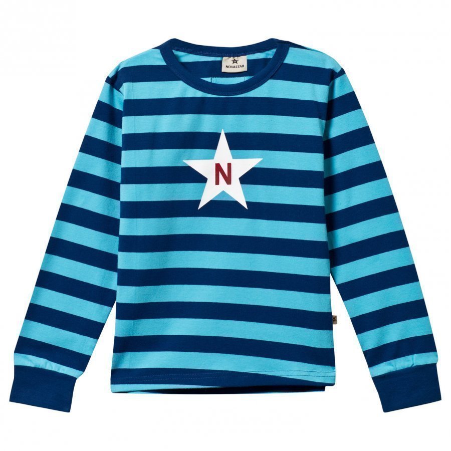 Nova Star Striped Tee Marine Blue Pitkähihainen T-Paita
